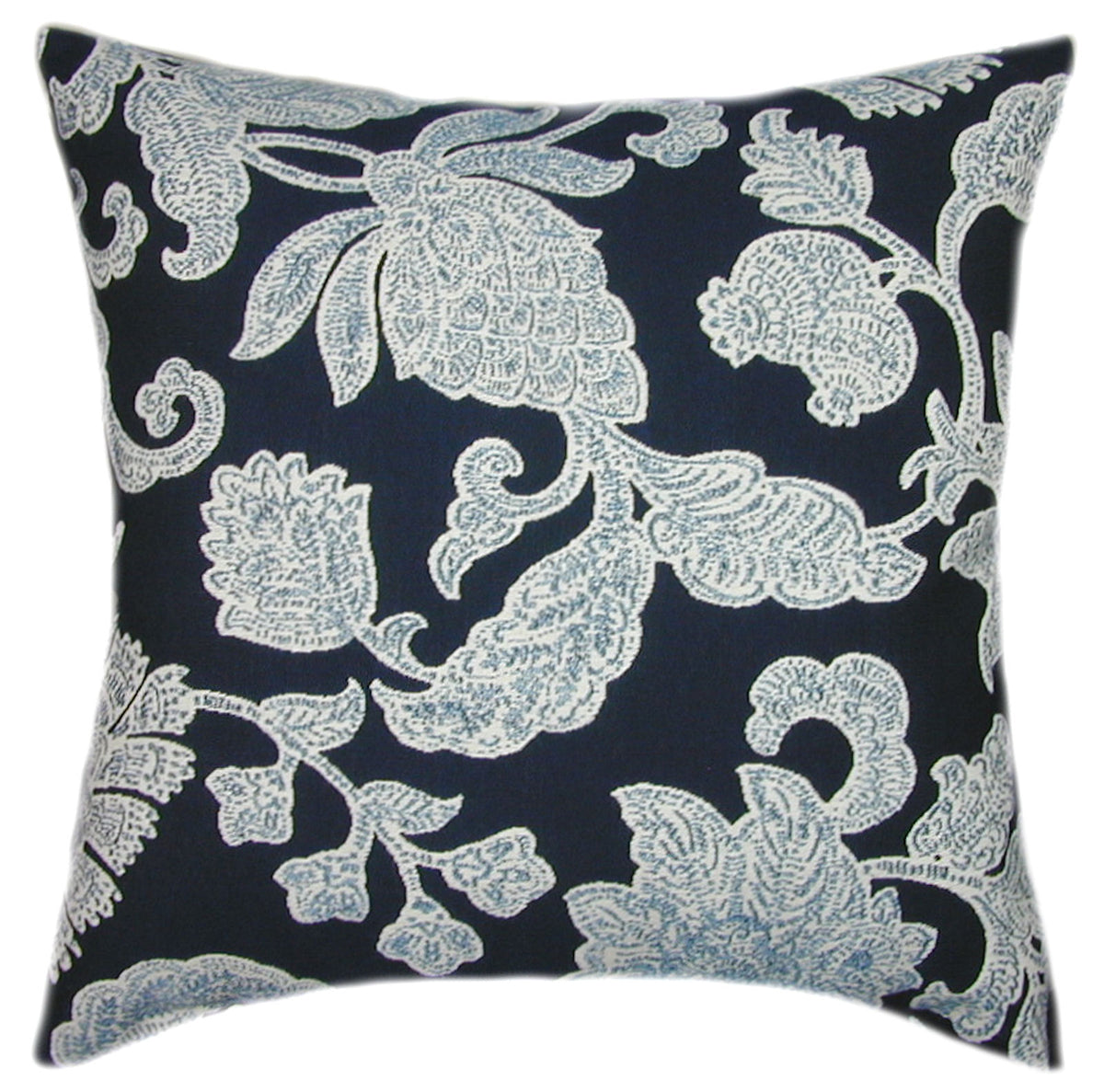 Sunbrella® Floral Song Navy Indoor/Outdoor Floral Pillow