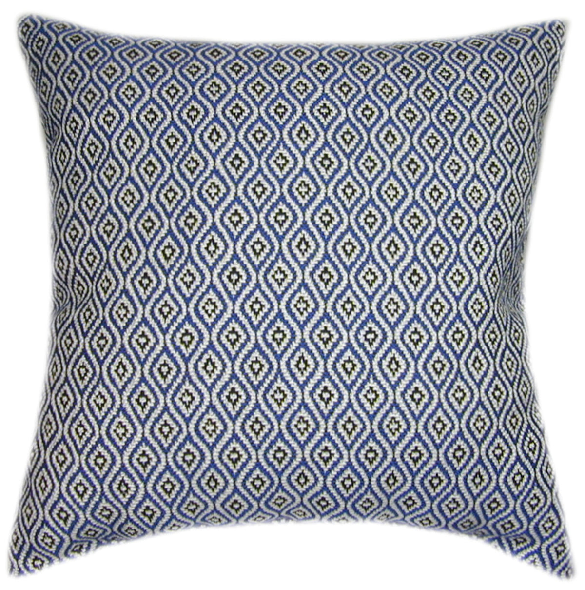 Sunbrella® Komo Coua Indoor/Outdoor Blue/Black Geometric Pillow