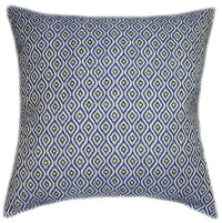 Sunbrella® Komo Coua Indoor/Outdoor Blue/Black Geometric Pillow