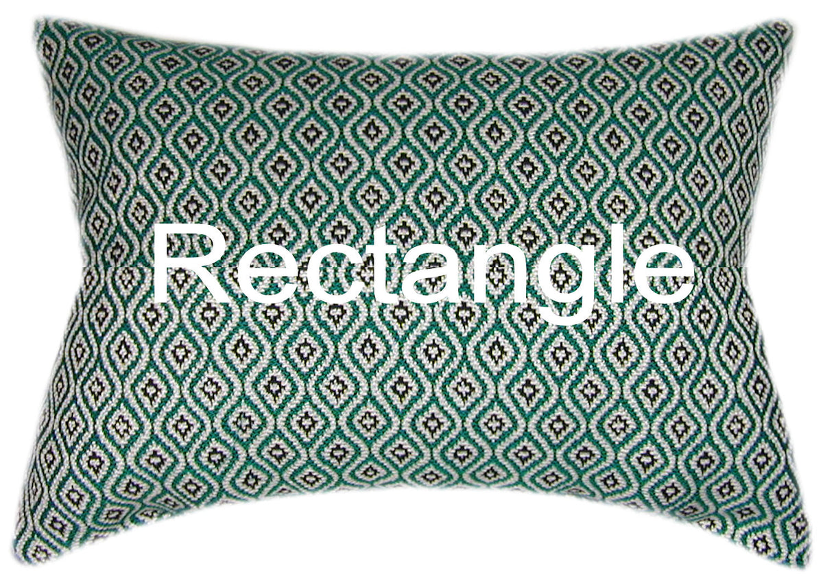 Sunbrella® Komo Vetiver Indoor/Outdoor Emerald Green Geometric Pillow