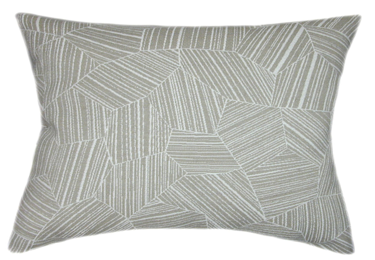 Sunbrella® Leaf Structure Slate Indoor/Outdoor Geometric Pillow