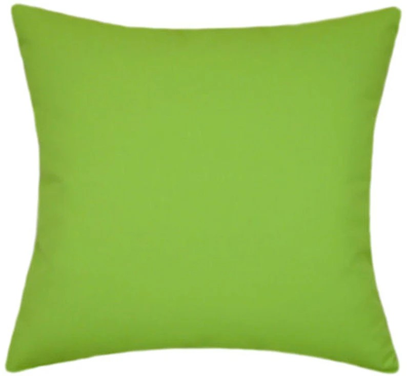 Sunbrella® Canvas Macaw Green Indoor/Outdoor Solid Color Pillow