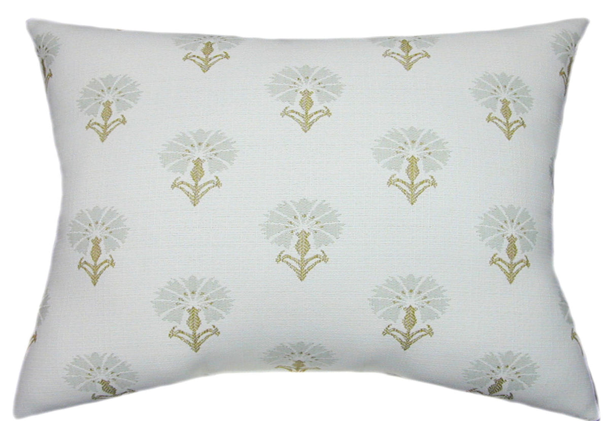 Sunbrella® Mira Sea Salt Indoor/Outdoor Floral Pillow