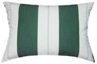 Sunbrella® Relate Ivy Green Indoor/Outdoor Striped Pillow