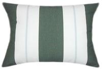 Sunbrella® Relate Ivy II Green Indoor/Outdoor Striped Pillow