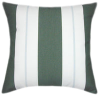 Sunbrella® Relate Ivy II Green Indoor/Outdoor Striped Pillow