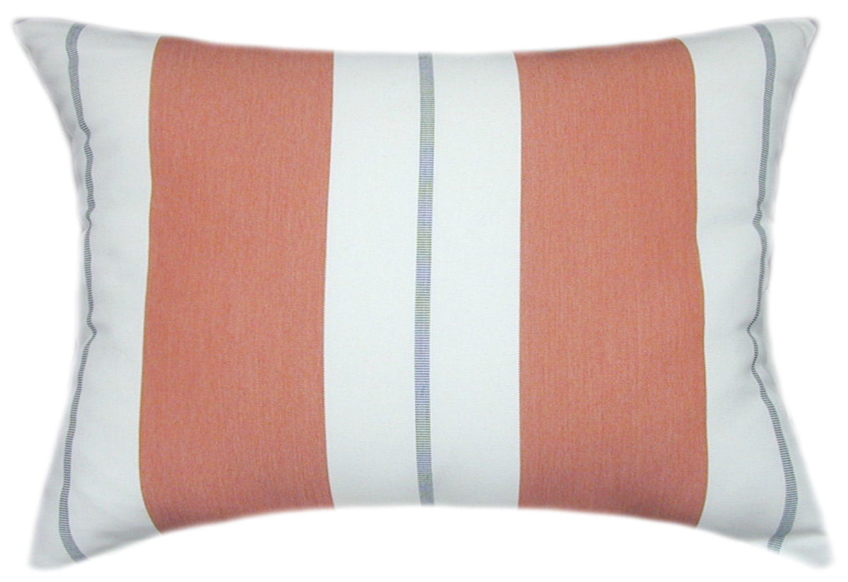 Sunbrella® Relate Persimmon Indoor/Outdoor Striped Pillow
