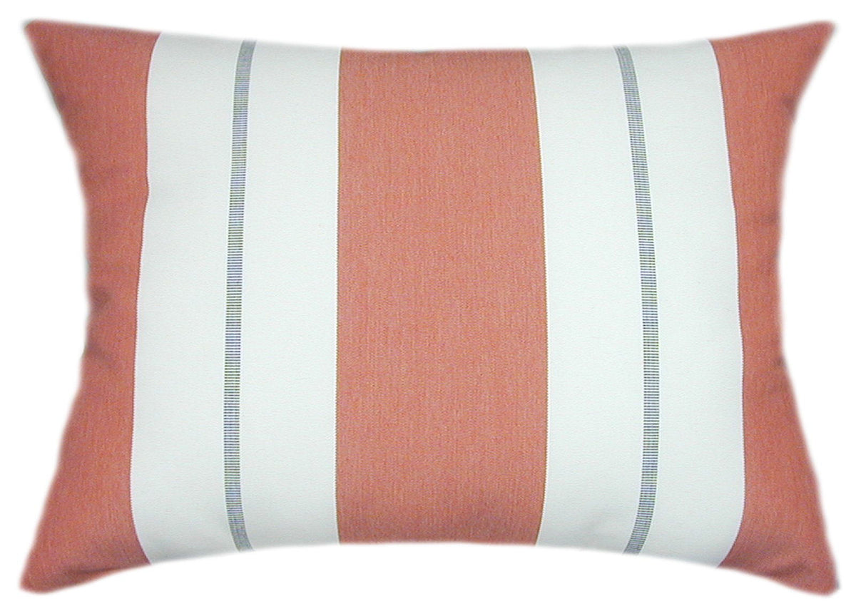Sunbrella® Relate Persimmon II Indoor/Outdoor Striped Pillow