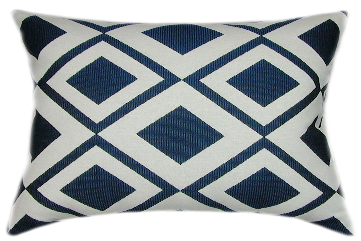 Sunbrella® Savvy Indigo Indoor/Outdoor Geometric Pillow