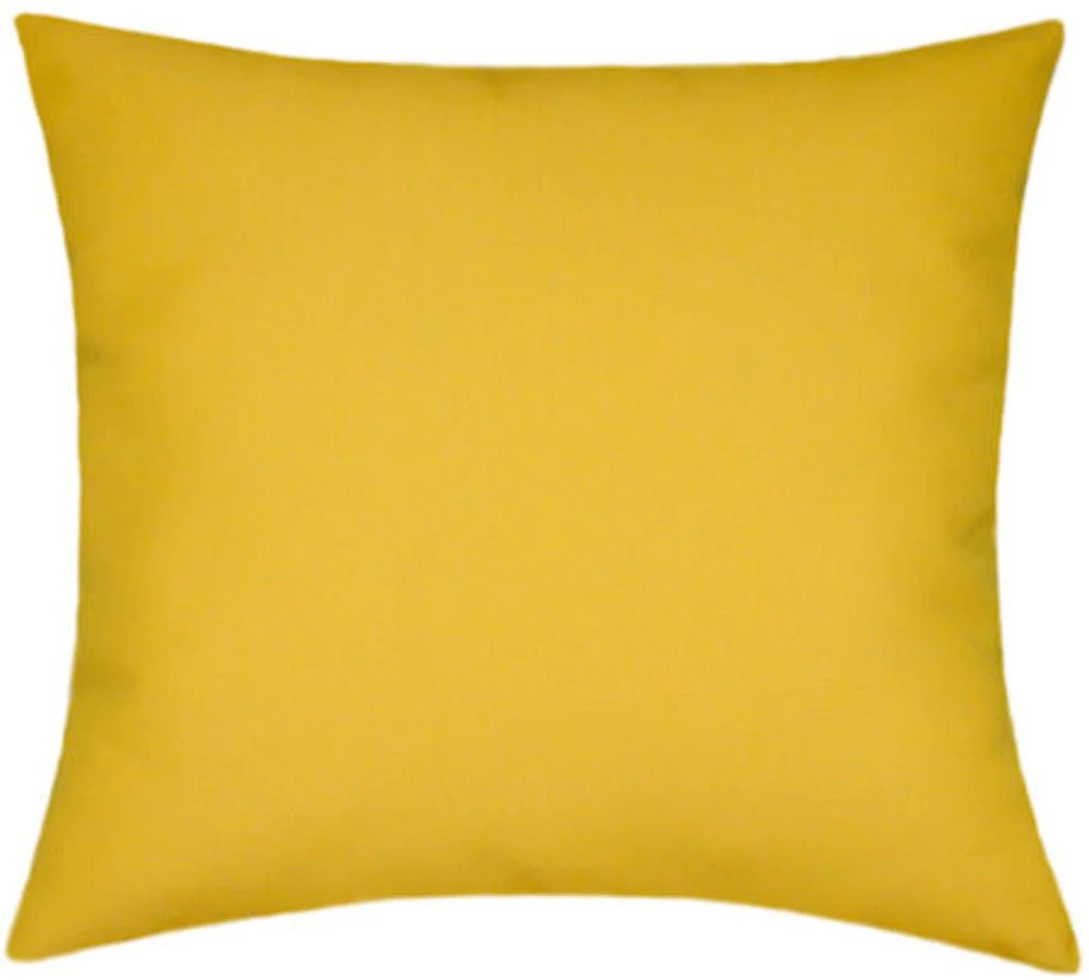 Sunbrella® Canvas Sunflower Yellow Indoor/Outdoor Solid Color Pillow