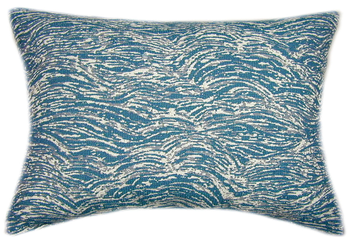 Sunbrella® Undercurrent Lagoon Indoor/Outdoor Geometric Pillow