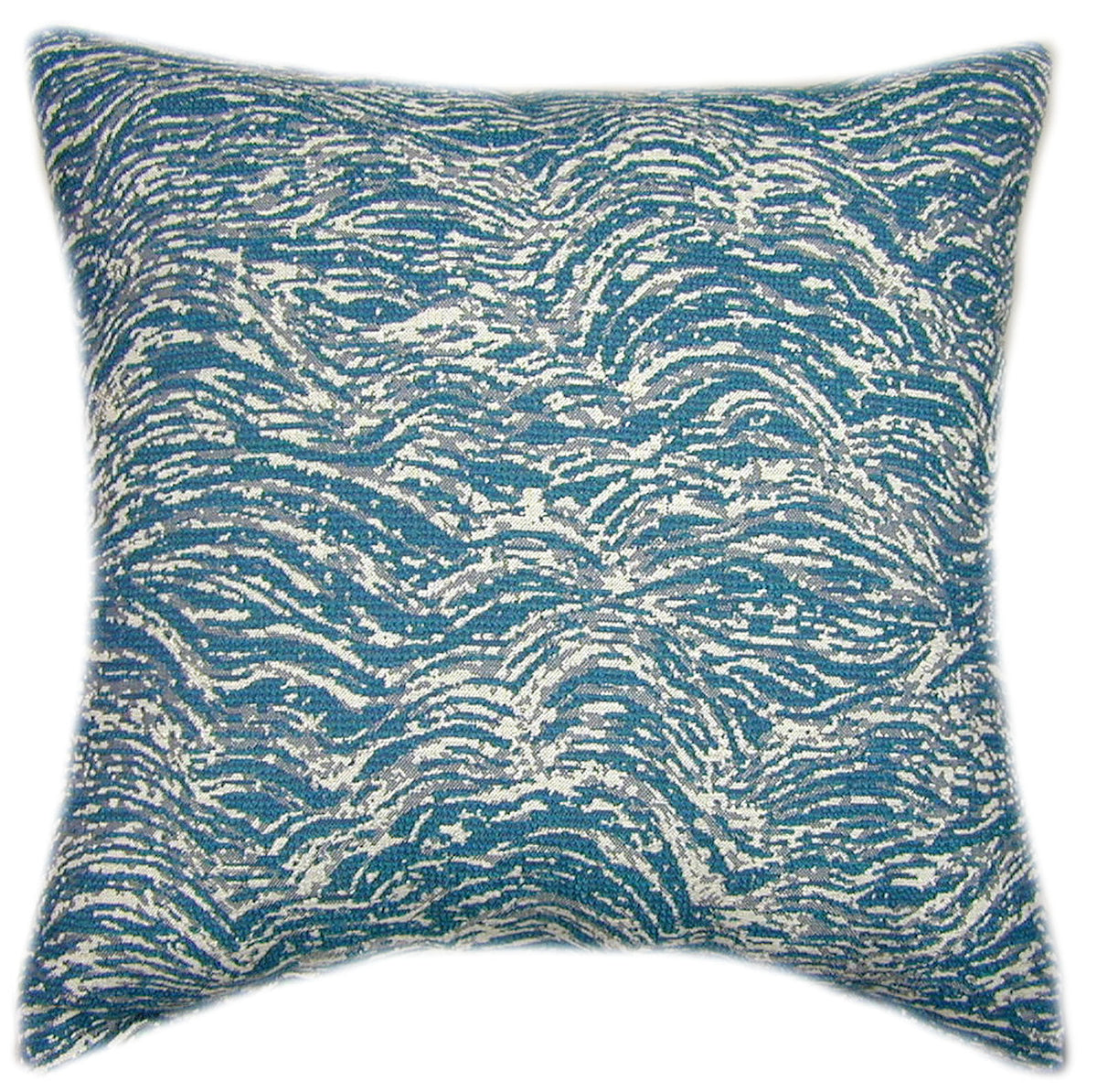 Sunbrella® Undercurrent Lagoon Indoor/Outdoor Geometric Pillow