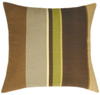Teak Stripe Indoor Striped Pillow