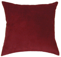 Wine Red Suede Solid Color Indoor Pillow